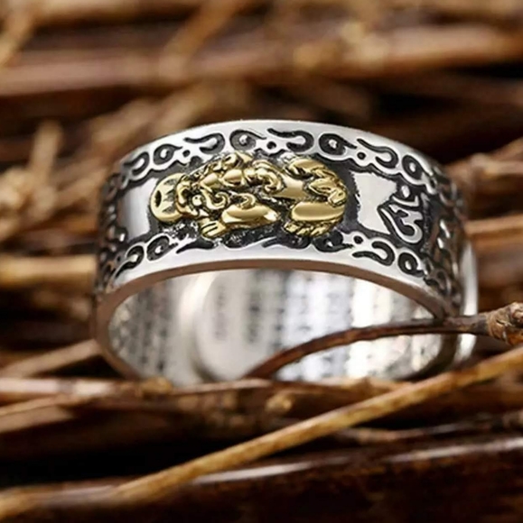 Feung Shui meditation & protection services ring Adjustable Size - Picture 3 of 8